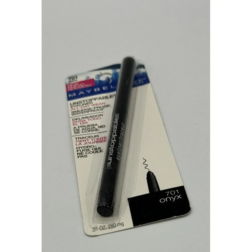 Maybelline Unstoppable 701 Onyx Waterproof Eyeliner All Day Wear 0.01oz‎